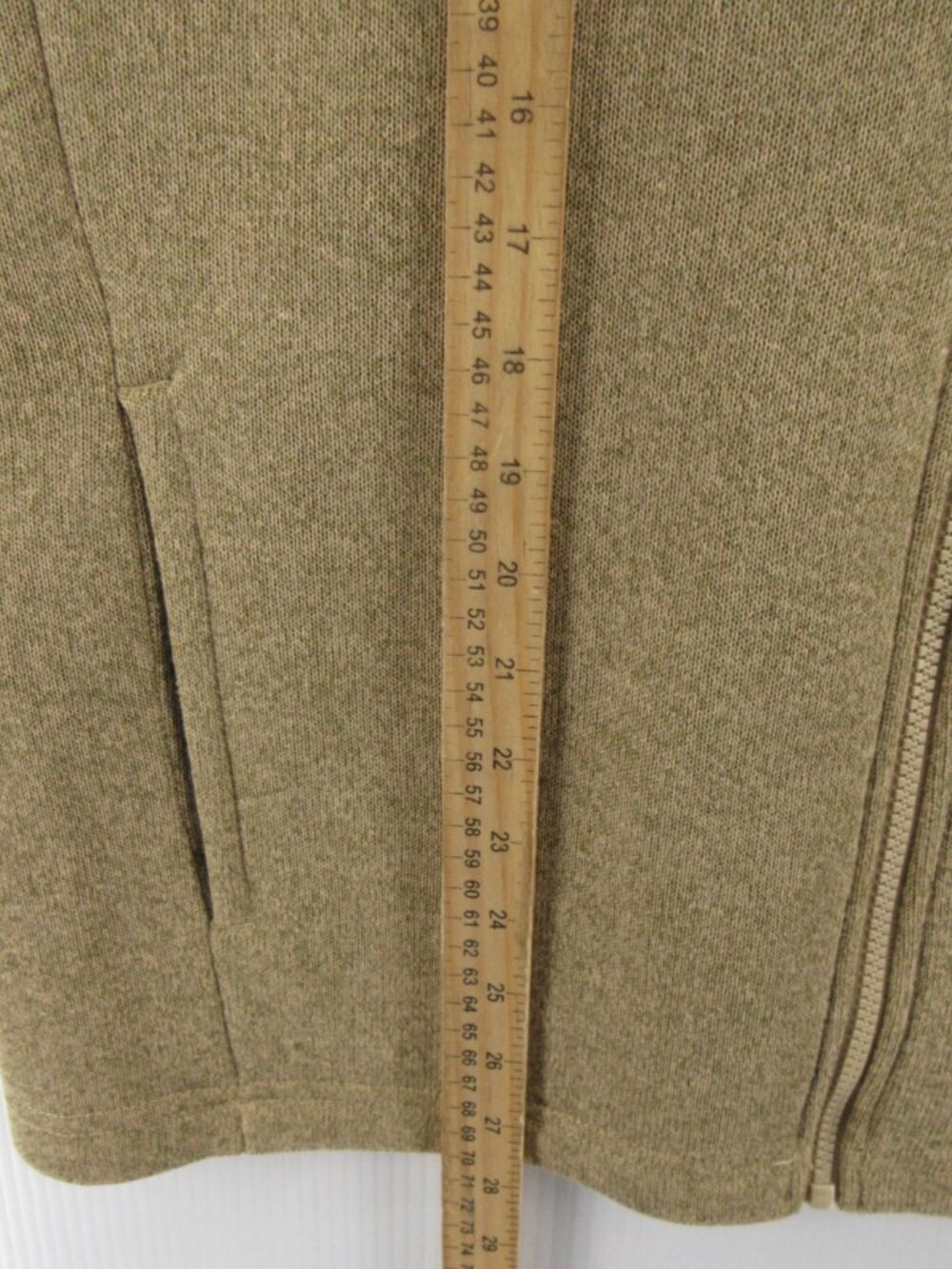 Eddie Bauer Vest Large Oatmeal Sweater Fleece Jacket Coat Hiking NEW - Picture 5 of 12